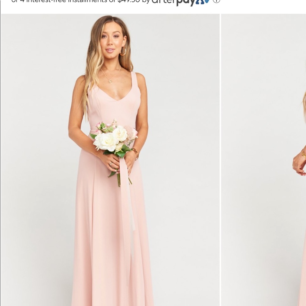 Show me your Mumu-Jenn Maxi Dress Dusty Blush S